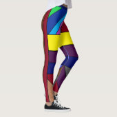Collants à lignes abstraites multicolores (Droite)