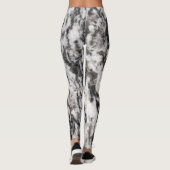 Collants à motif abstrait de taches blanches et no (Dos)