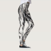 Collants à motif abstrait de taches blanches et no (Droite)