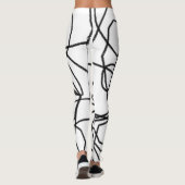 Collants à motif abstrait noir et blanc (Dos)