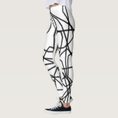 Collants à motif abstrait noir et blanc (Gauche)