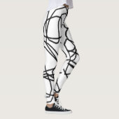 Collants à motif abstrait noir et blanc (Droite)