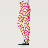 Collants à motif abstrait rose et jaune (Gauche)