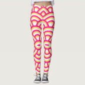 Collants à motif abstrait rose et jaune (Devant)