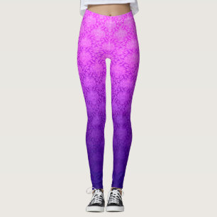 Collants à motif batik avec dégradés rose et bleu