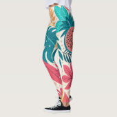 Collants à motif de feuilles de jungle tropicale (Gauche)
