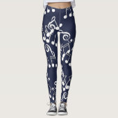 Collants à motif de notes de musique et de clé de (Devant)