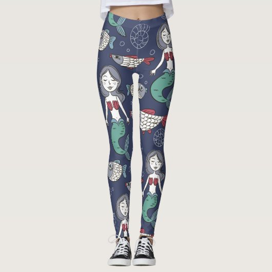 Collants à motif de sirène mignonne (Devant)