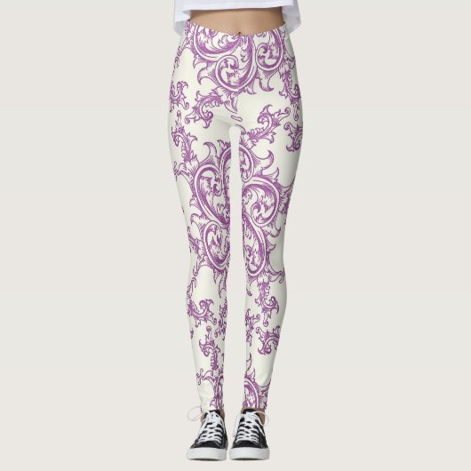 collants à motif floral médiéval (Devant)