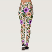 Collants à motif floral vibrant violet (Dos)