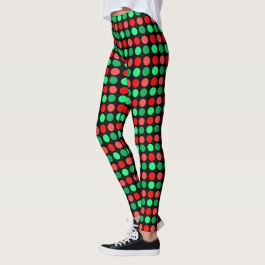Collants à points de Noël tendance (Gauche)