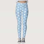 Collants à pois blancs bleutés abstraits (Devant)