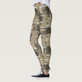 Collants à pois rétro pincés, striés (Gauche)