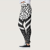 Collants à rayures à pois funky et gras (Gauche)