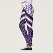 Collants à rayures à pois funky gras (Gauche)