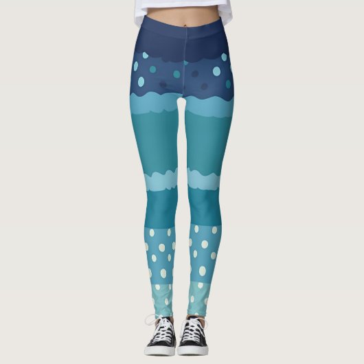 Collants à rayures et pois dans des nuances de ble (Devant)