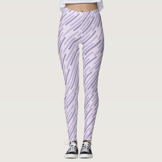 Collants à rayures violettes diagonales (Devant)