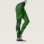 Collants à vague en spirale vert foncé et lime (Droite)