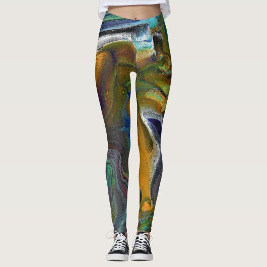 Collants abstraits 3 couleurs indécis (Devant)