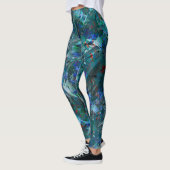 Collants abstraits Blue Ocean Flows - grand motif (Gauche)