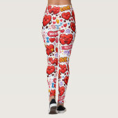 Collants abstraits Cœurs rouges d'amour (Dos)
