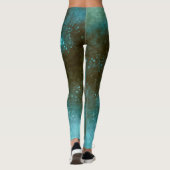 Collants Abstraits Galaxy Verte Étincelante (Dos)