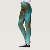 Collants Abstraits Galaxy Verte Étincelante (Gauche)