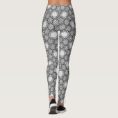 Collants abstraits géométriques 3D noir et blanc - (Dos)