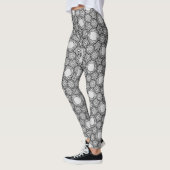 Collants abstraits géométriques 3D noir et blanc - (Gauche)