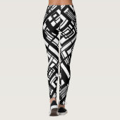 Collants abstraits noir et blanc (Dos)