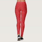Collants Actifs à Pois Rouges et Blancs (Dos)