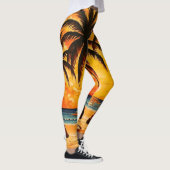 Collants Activewear Jaune Marron Paradis Tropical (Droite)
