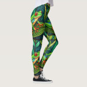 Collants avec des feuilles vertes vibrantes et col (Droite)