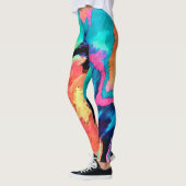 Collants avec impression d'art abstrait 2 couleurs (Gauche)