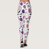 Collants blancs crâne citrouille Boo  (Dos)