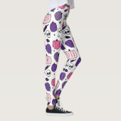 Collants blancs crâne citrouille Boo  (Droite)