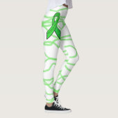 Collants blancs et vert citron ondulés Lyme (Droite)