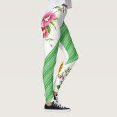 Collants blancs floraux verts (Droite)