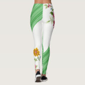 Collants blancs floraux verts (Dos)