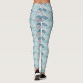 Collants bleu gris vague océanique (Dos)