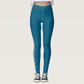 Collants bleus avec trois bandes blanches sur les (Devant)