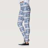 Collants Bleus et Blancs à Ancres Maritimes (Gauche)