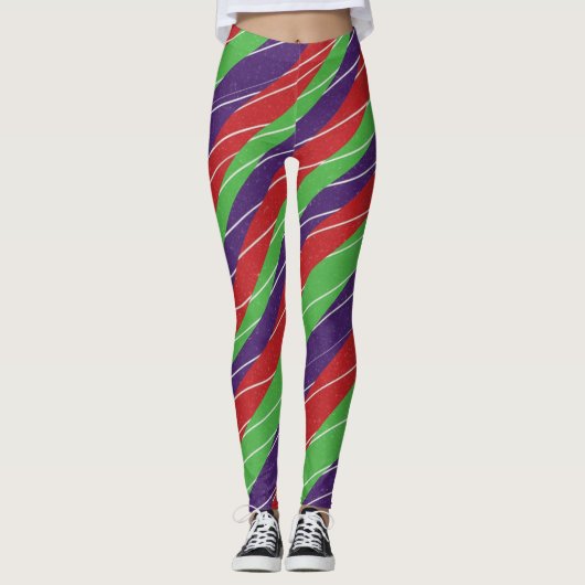 Collants bonbon canne 3 couleurs (Devant)