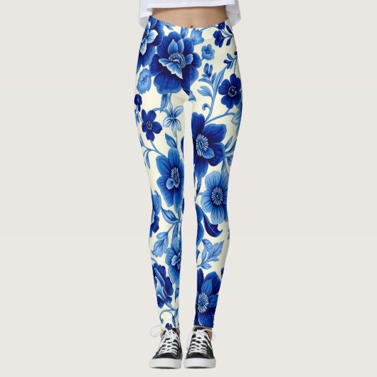 collants cascade de fleur bleue (Devant)