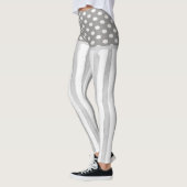 Collants Cercles Rayure Grise Blanche (Gauche)