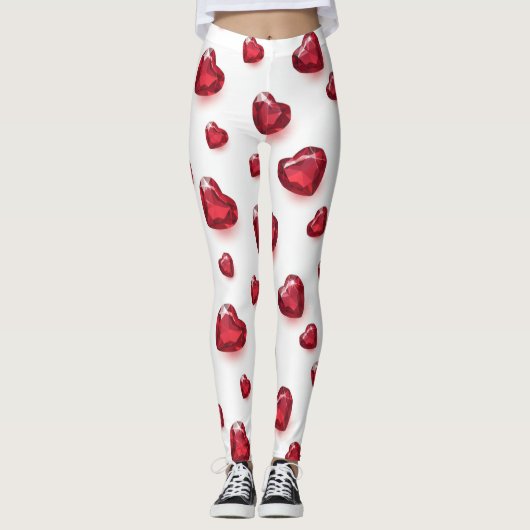 Collants cœur orné de joyaux (Devant)
