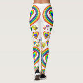 Collants coeurs abeille arc-en-ciel (Dos)