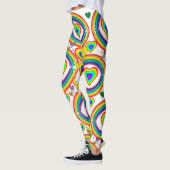Collants coeurs abeille arc-en-ciel (Gauche)