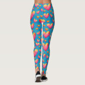 Collants coeurs aquarelle multicolores (Dos)