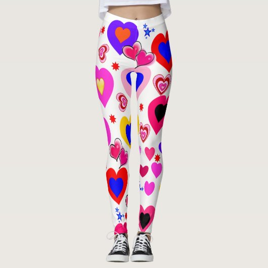 Collants coeurs colorés (Devant)